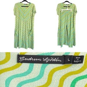 Gudrun Sjoden Modal Pantsuit Blue Green Size Large